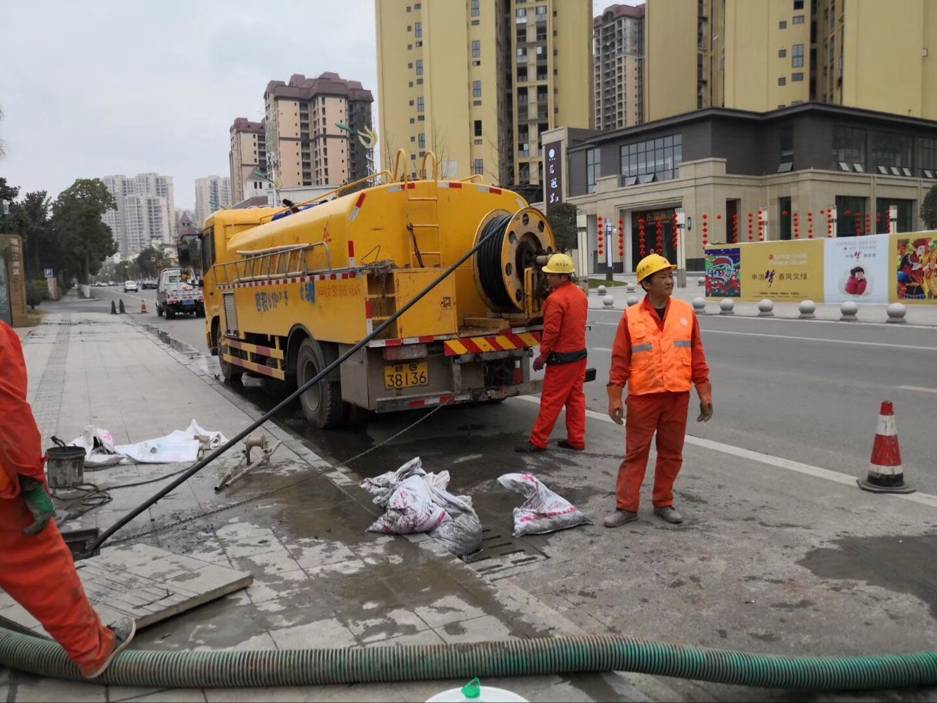什玲镇排污管道清淤-管道清洗